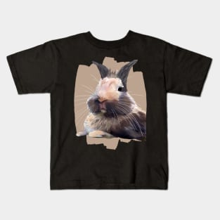 Brown Cream Rabbit Right _ Bunniesmee Kids T-Shirt